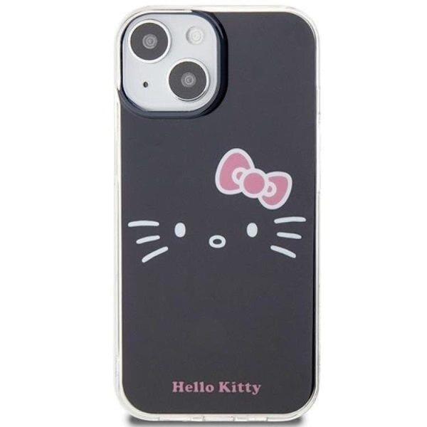 Hello Kitty iPhone 15 Mobilskal Hello Kitty IML Kitty Face - Svart Svart