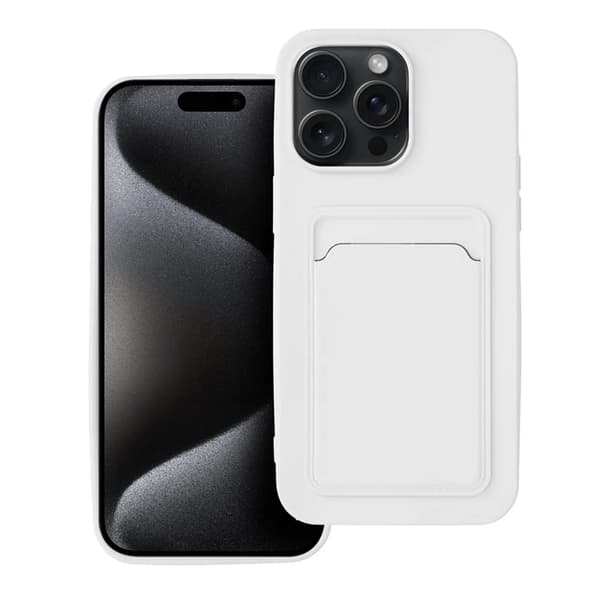 Mobilskal till iPhone 15 Pro Korthållare - Vit Vit