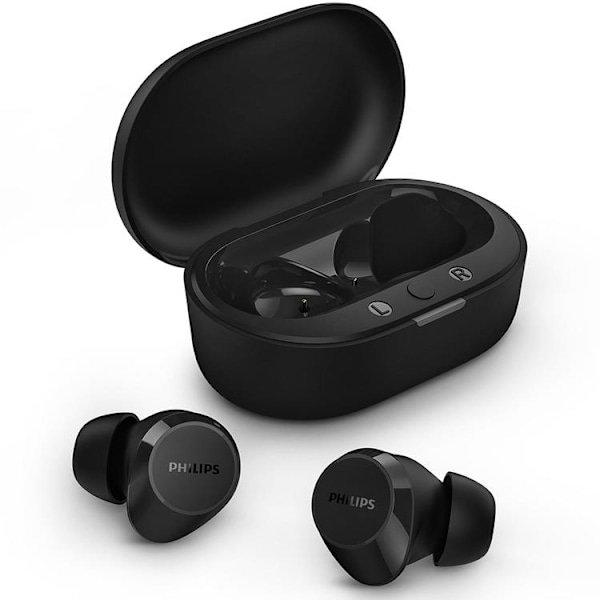 PHILIPS True Wireless Hörlurar 6+18 tim Speltid - Svart Svart