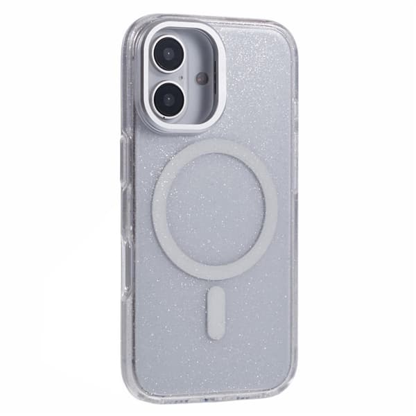 KIGC Mobilskal till iPhone 16 MagSafe Epoxy Kickstand - Vit Vit