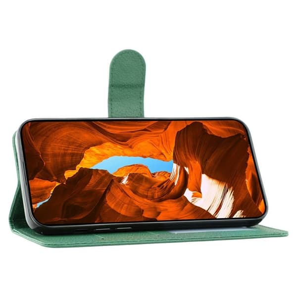 Oppo Find X9 Pro 5G Plånboksfodral Konstläder Konstläder - Grön