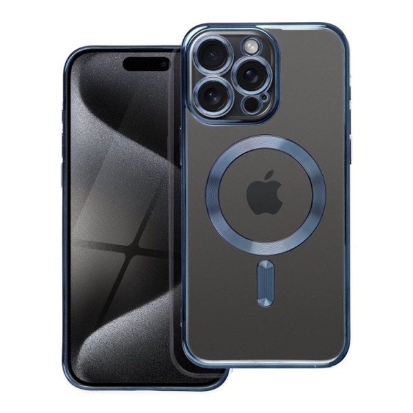 iPhone 15 Pro Max Mobilcover Magsafe Electro - Titanium Blå