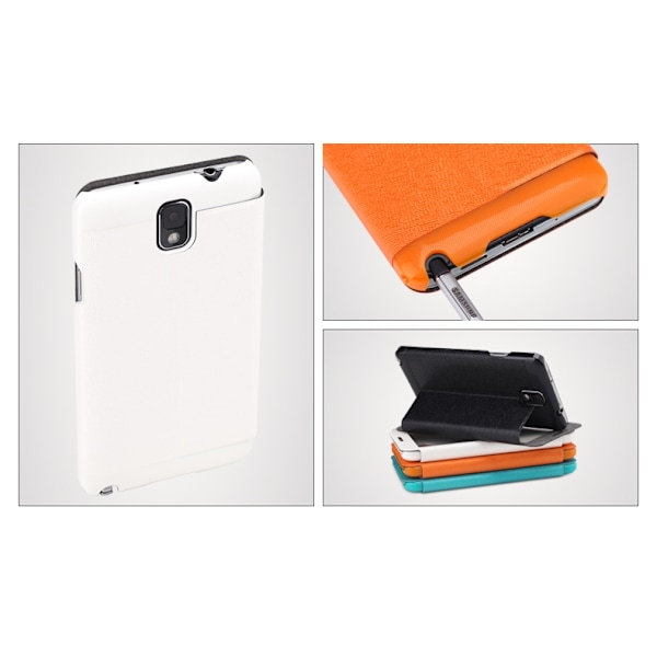 Rock Excel Window Cover Fodral till Samsung Galaxy Note 3 (Vit) Vit