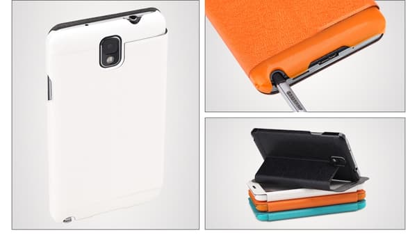 Rock Excel Window Cover Fodral till Samsung Galaxy Note 3 (Vit) White