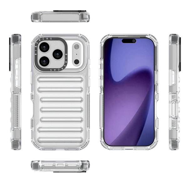 Mobilskal till iPhone 17 Pro Max Stripe Design Detachable - Transparent Transparent
