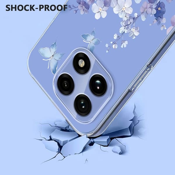 Mobilskal till OnePlus 15 Butterfly Floral Pattern Lila