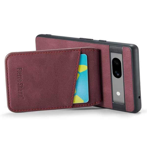 FIERRE SHANN Google Pixel 8a Fodral RFID-Skydd PU+TPU - Röd