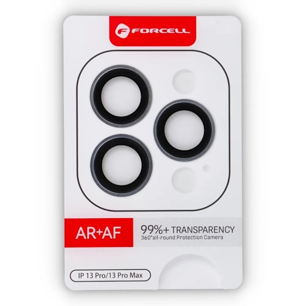 Forcell iPhone 13 Pro/13 Pro Max Härdat Glas Kameraskydd Premium Silver