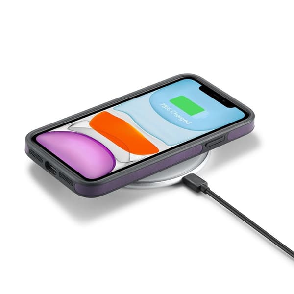 DG.MING Mobilskal till iPhone 11 PU Läder Coated PC+TPU - Lila