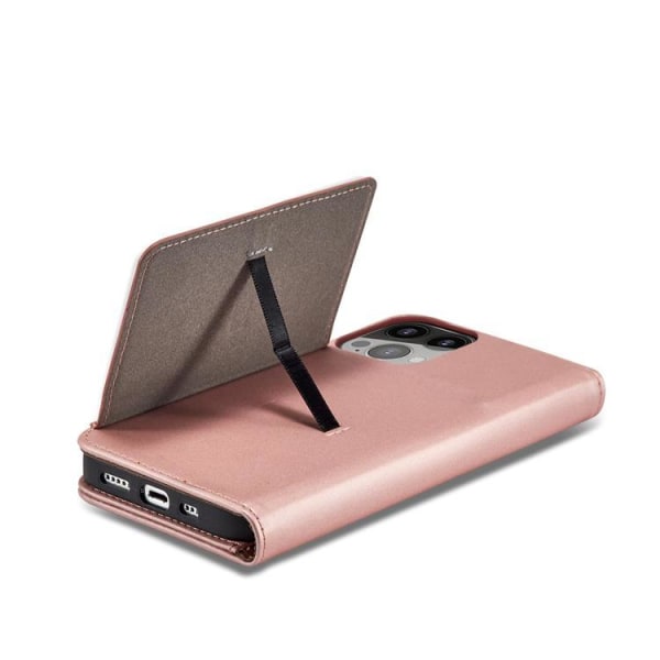iPhone 13 Pro Plånboksfodral Magnet Stand - Rosa