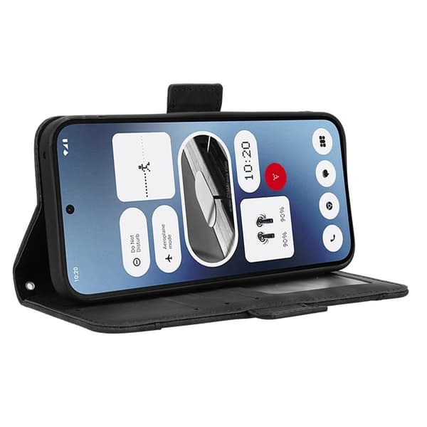 Nothing Phone (2a) Plus/2a Plånboksfodral Läder - Svart Svart