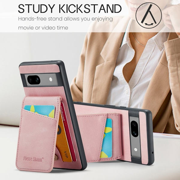 FIERRE SHANN Google Pixel 7 Fodral PU+TPU - Rosa