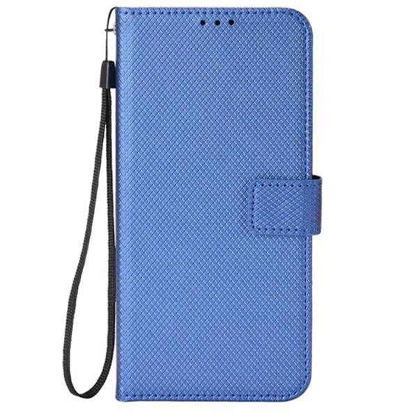 OnePlus 15 Plånboksfodral Strap Diamond Texture Konstläder Blå