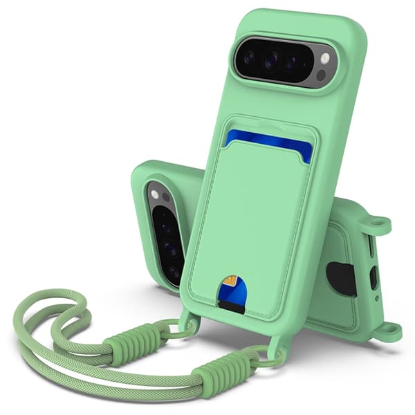 Mobilskal till Google Pixel 10 Pro Korthållare Silikon - Grön Grön
