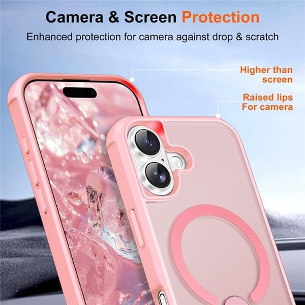 Mobilskal till iPhone 17 MagSafe Kickstand - Rosa Rosa