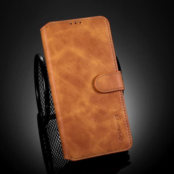 DG.MING Samsung Galaxy S21 Plånboksfodral Retro Konstläder Brun