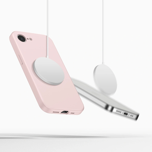 Tech-Protect Mobilskal För iPhone 16e/17e Magsafe Silikon - Rosa Pearl Rosa