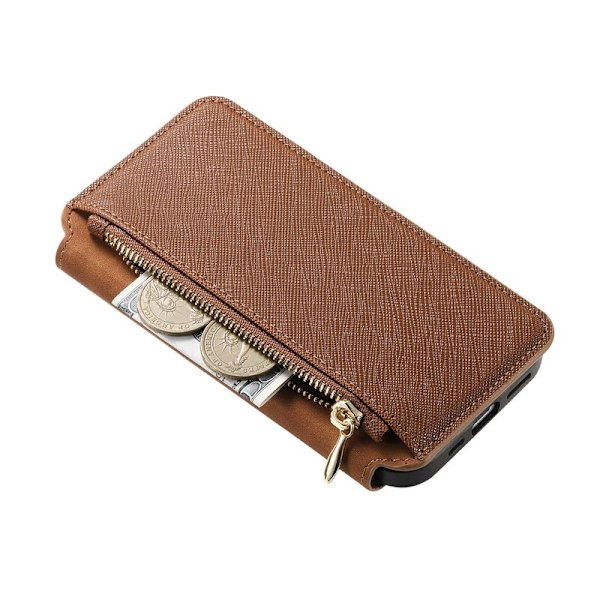 CASENEO iPhone 16 Plus Plånboksfodral Konstläder - Brun