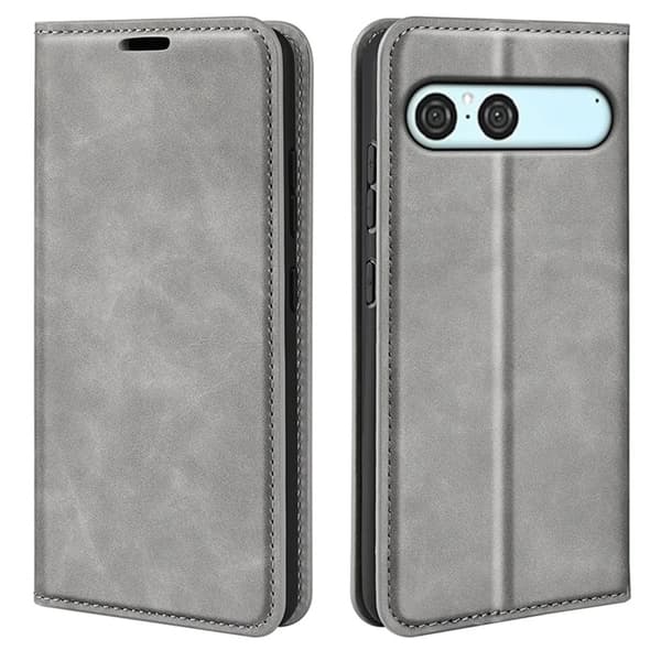 Sony Xperia 10 VII Plånboksfodral Skin Touch - Grå Grå