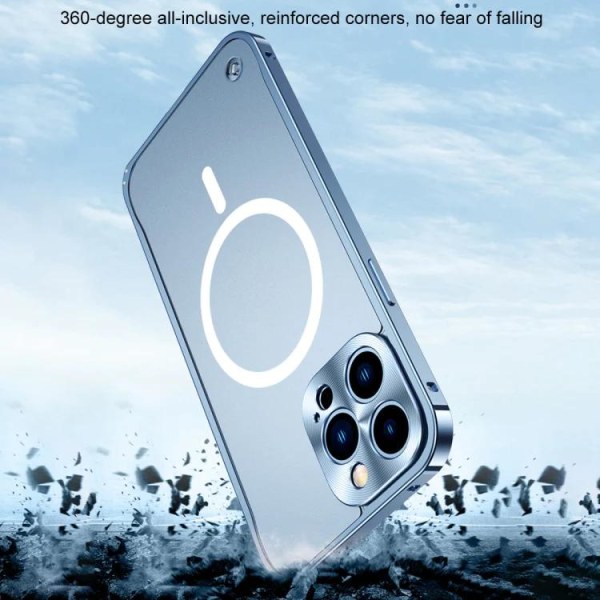 iPhone 13 Pro Max Case Magsafe Metalramme - Sort