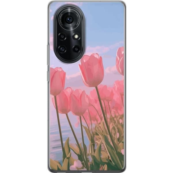 Mobilskal till Huawei nova 8 Pro med Rosa Tulpaner