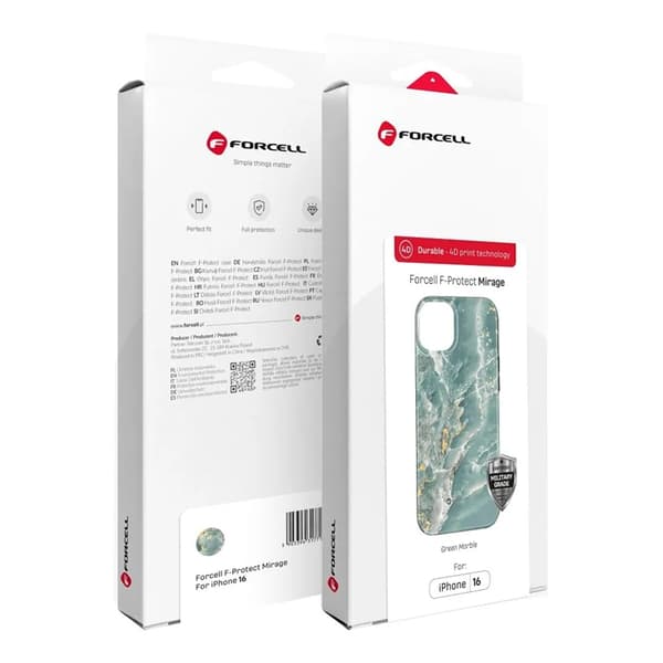 Forcell Telefontaske til iPhone 15 Pro MagSafe Mirage - Grøn Marmor Grön