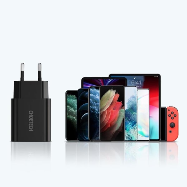 Choetech Quick Charge 3.0 3A USB-seinälaturi - musta Black