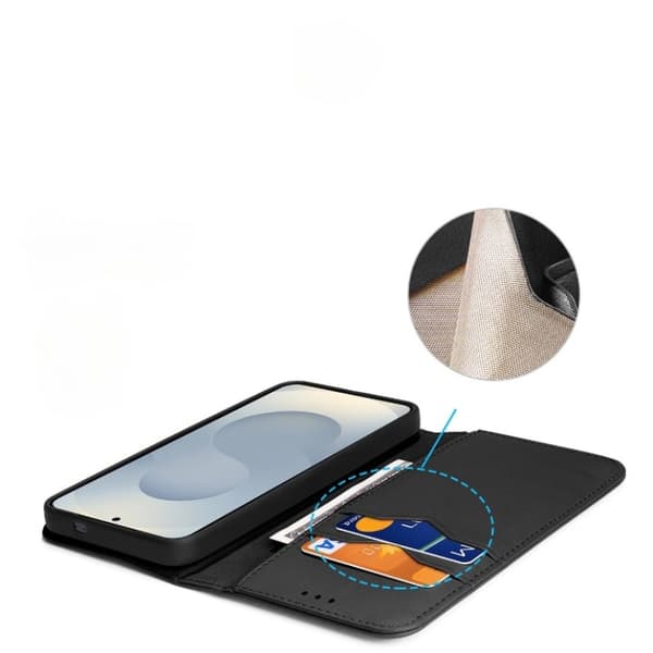 Dux Ducis Galaxy S25 Edge Plånboksfodral Äkta Läder Hivo