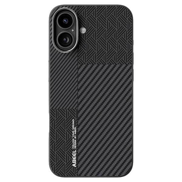 ABEEL Mobilskal till iPhone 16 PC TPU Aluminium PU Läder MagSafe - Textur 1