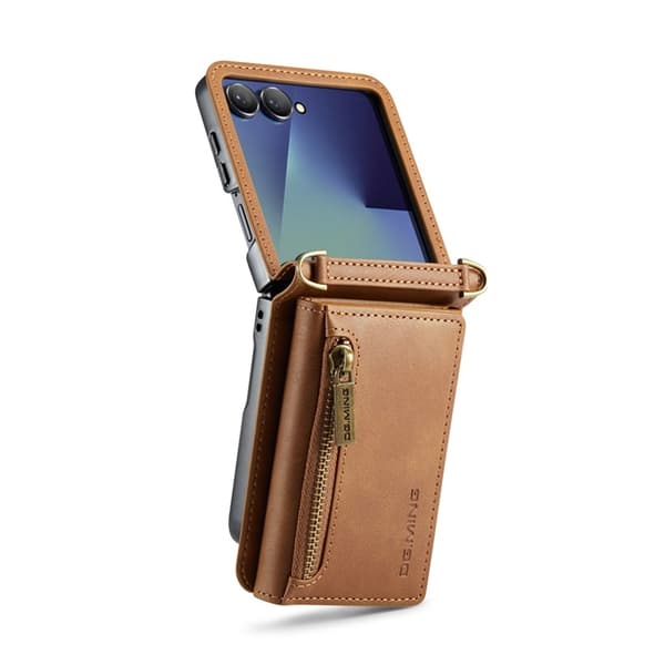 DG.MING Mobilskal till Galaxy Z Flip 7 RFID-Skydd M5 - Brun Brun