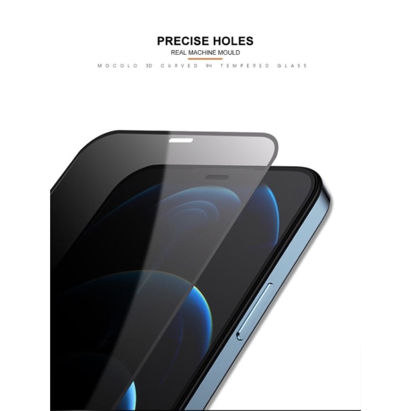 MOCOLO Privacy hærdet glas skærmbeskytter iPhone 13 & 13 Pro - Sort Black