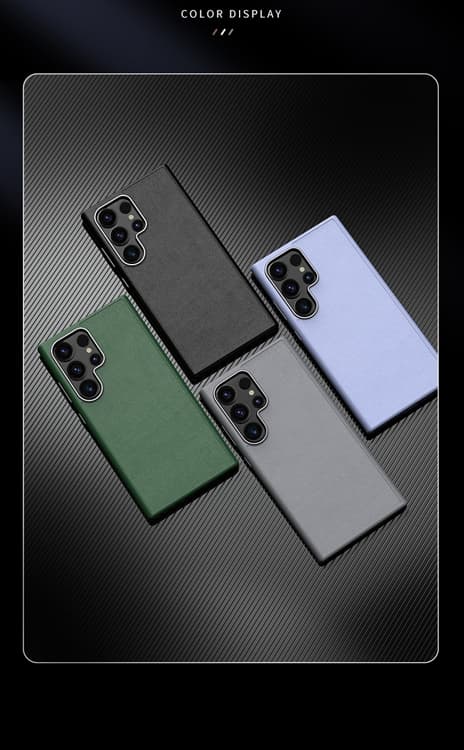 Mobilskal till Galaxy S24 Läder Shockproof Silikon - Grå Grå