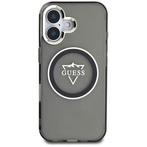 Guess Mobilskal till iPhone 16 MagSafe IML Mountain Logo - Svart Black