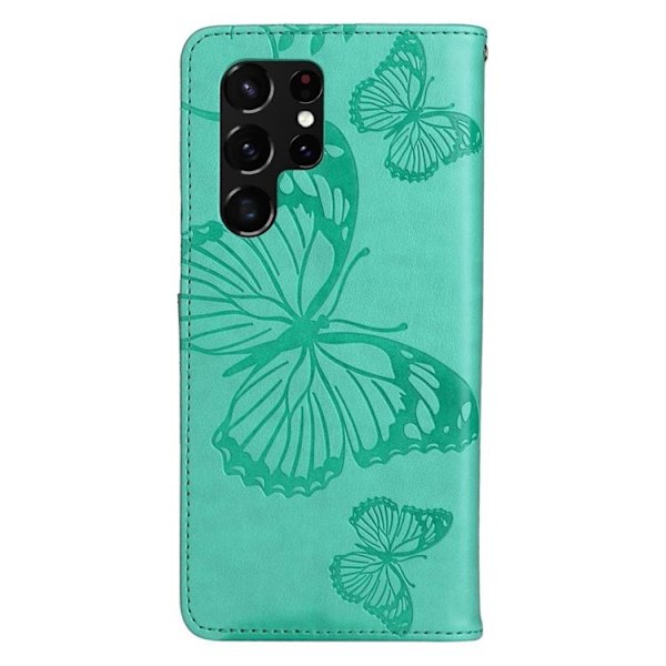 Butterfly Imprinted Fodral Galaxy S22 Plus - Grön Grön