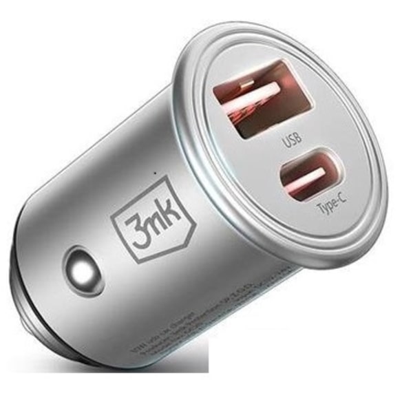 3mk Hyper Billaddare 45W - Grå Grå