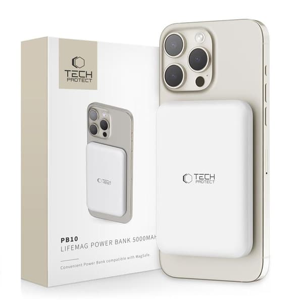 Tech-Protect Magsafe Powerbank 5000mah PB10 LifeMag - Vit Vit