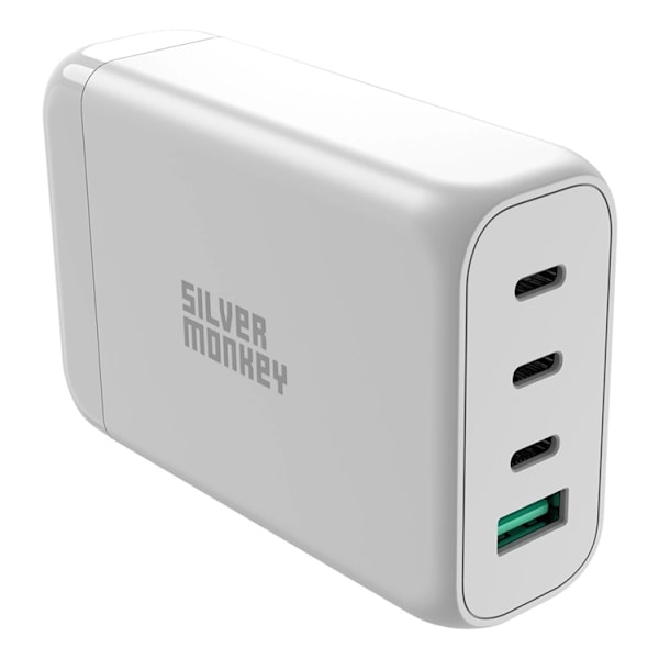 Silver Monkey SMA152 130W 3xUSB-C PD USB-A QC 3.0 GaN Laddare