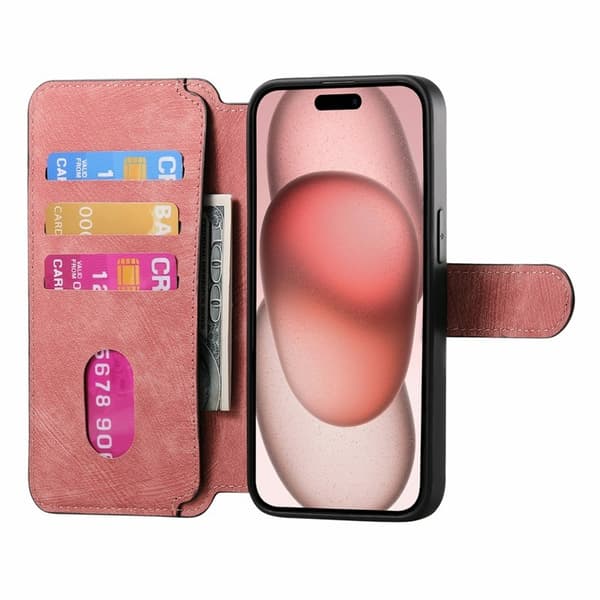 CASENEO MW-03 iPhone Air Plånboksfodral Konstläder - Rosa