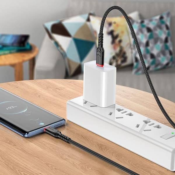 HOCO USB-C til USB-C Kabel PD QC 3A 60W X59 1m - Sort Grå