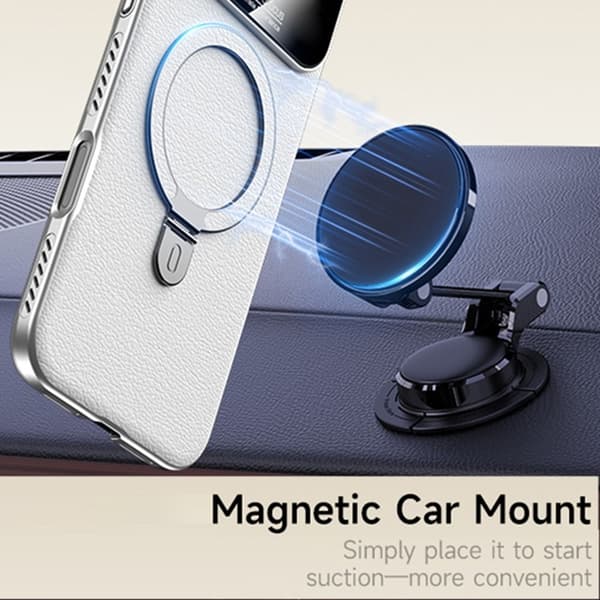 Mobilskal till iPhone 17 MagSafe Kickstand Electroplated Cooling - Brun Brun