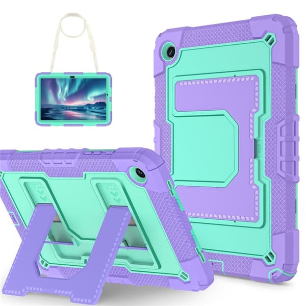 Galaxy Tab A9 Plus Skal Kickstand Med Rem Anti Drop Grön