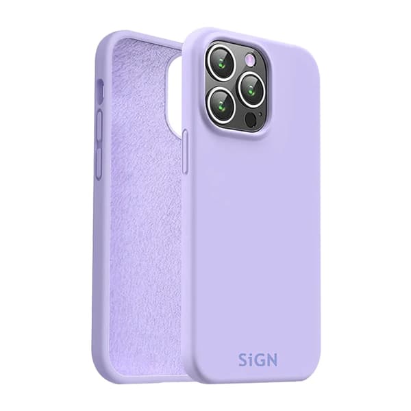 SiGN Telefontaske til iPhone 15 Pro Flydende Silikone - Lavendel Lila