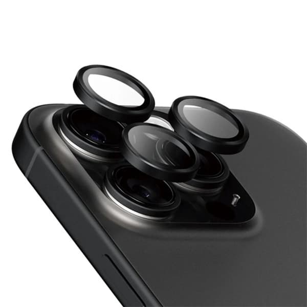 PanzerGlass iPhone 16 Pro/16 Pro Max Kameralinsskydd Härdat Glas Svart