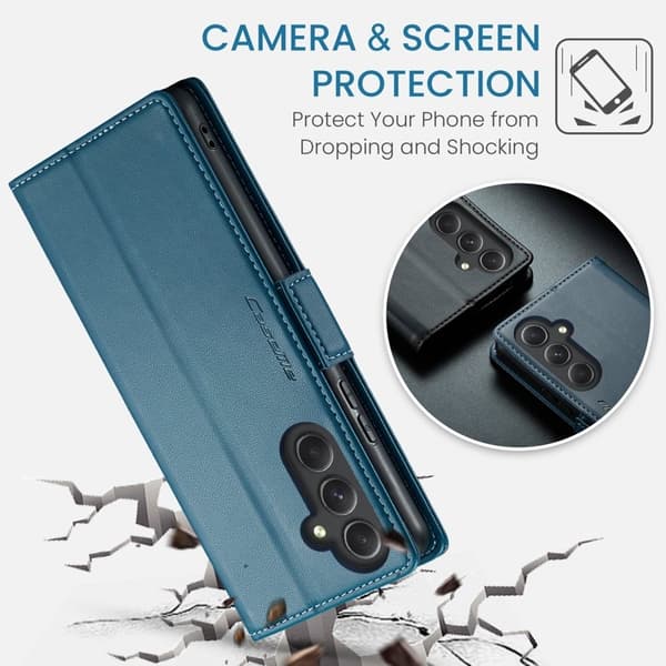 CASEME Plånboksfodral Konstläder för Samsung Galaxy A54 5G - Blå
