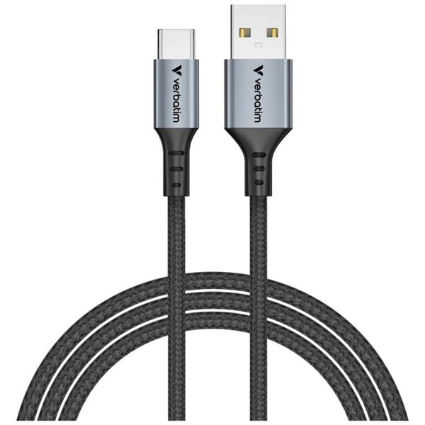Verbatim USB-A til USB-C Kabel 120cm Synkronisering og opladning - Sort Svart