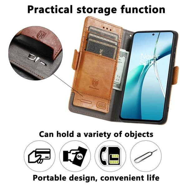 CASENEO Xiaomi 17 Pro Plånboksfodral Konstläder - RFID Blockering - Ljusbrun