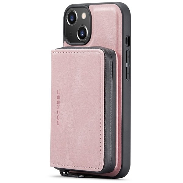 JEEHOOD Mobilskal till iPhone 14 Plus Shockproof KonstLäder Rosa