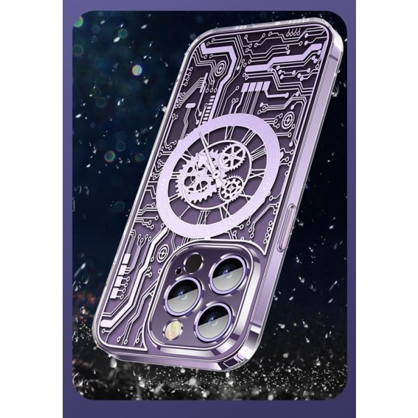 iPhone 14 -matkapuhelinkotelo Magsafe mekaaninen - violetti