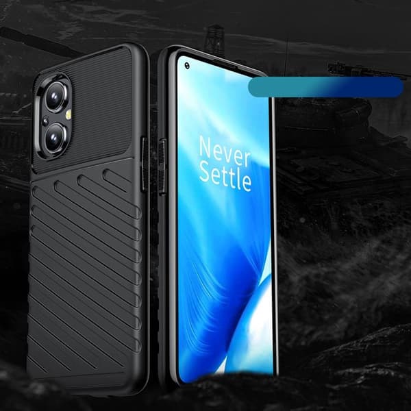 Thunder Fleksibelt Panser Skal OnePlus Nord N200 5G - Sort Svart