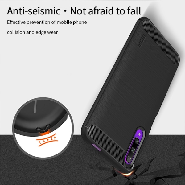 MOFI Carbon Fiber Mobilskal Huawei P Smart Pro - Svart Svart